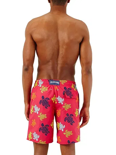 Vilebrequin Men's Okoa Turtle Swim Shorts - Burgundy | Thumbnail 4