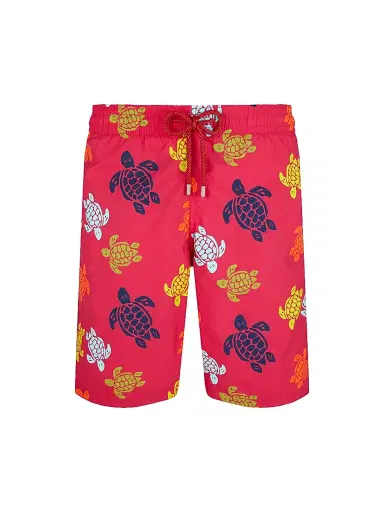 Vilebrequin Men's Okoa Turtle Swim Shorts - Burgundy | Thumbnail 1