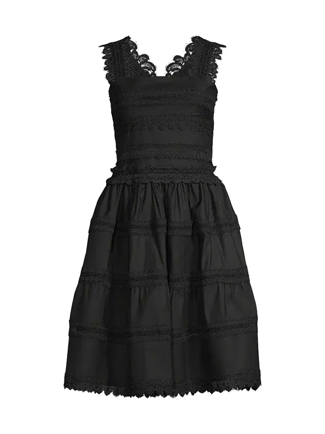 WAIMARI Women's Maya Cotton Minidress - Black - Size XS