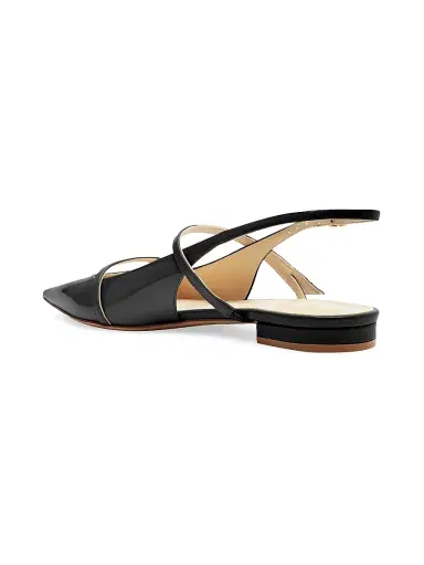 Alexandre Birman Women's Tita Double-Strap Leather Flats - Black - Size 8.5 | Thumbnail 8