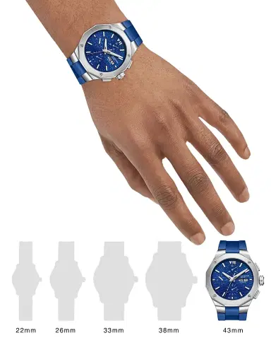 Baume & Mercier Men's Riviera 10623 Stainless Steel & Rubber Strap Watch - Blue | Thumbnail 2 Baume & Mercier Men's Riviera 10623 Stainless Steel & Rubber Strap Watch - Blue | Thumbnail 2
