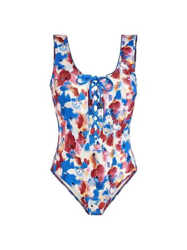 Vilebrequin Women's Flowers Sky Lattice One-Piece Swimsuit - Palace