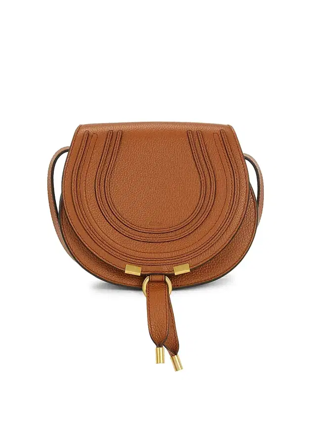 Chloé Women's Mini Marcie Leather Saddle Bag - Tan