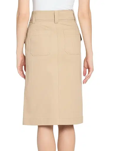 Chloé Women's Cotton Belted Utility Skirt - Sandy Brown | Thumbnail 4