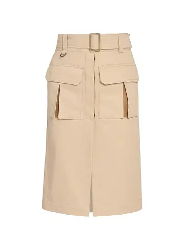 Chloé Women's Cotton Belted Utility Skirt - Sandy Brown | Thumbnail 1