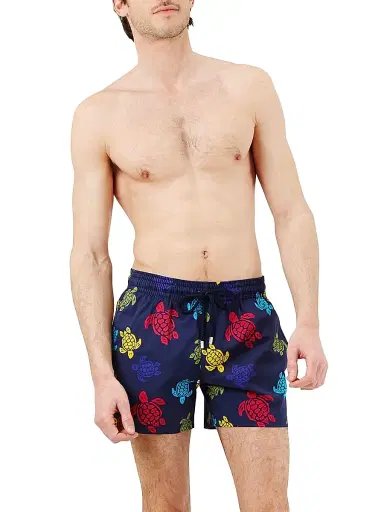 Vilebrequin Men's Multicolor Tortoise Swim Trunks - Bleu Marine - Size XXXL | Thumbnail 1