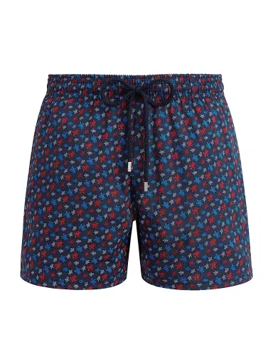 Vilebrequin Men's Moorsie Turtle Print Swim Trunks - Navy Blue Marine - Size Small | Thumbnail 1 Vilebrequin Men's Moorsie Turtle Print Swim Trunks - Navy Blue Marine - Size Small | Thumbnail 1