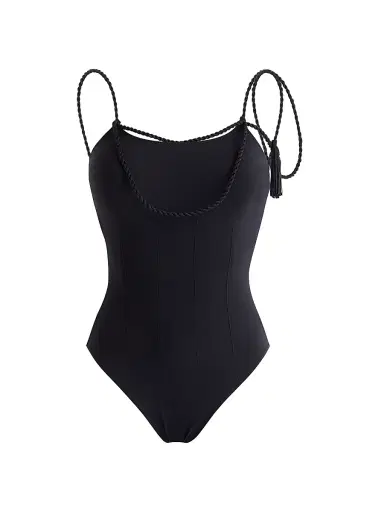 Vilebrequin Women's Tresses Braided One-Piece Swimsuit - Noir - Size Large | Thumbnail 1 Vilebrequin Women's Tresses Braided One-Piece Swimsuit - Noir - Size Large | Thumbnail 1