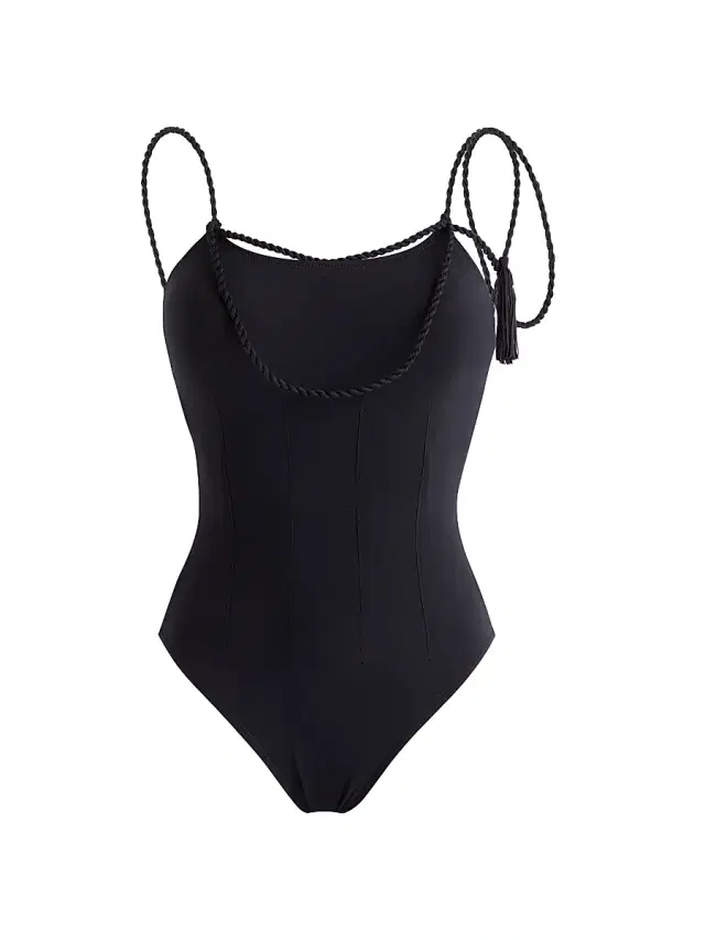 Vilebrequin Women's Tresses Braided One-Piece Swimsuit - Noir