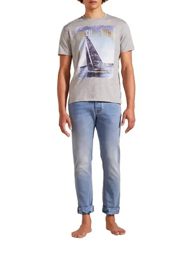 Vilebrequin Men's 'Catch The Wind' Sailboat T-Shirt - Grey - Size XXL | Thumbnail 2