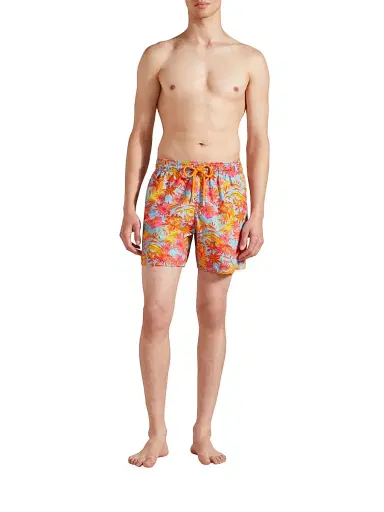 Vilebrequin Men's Tahiti Floral Swim Trunks - Santorini - Size Medium | Thumbnail 2 Vilebrequin Men's Tahiti Floral Swim Trunks - Santorini - Size Medium | Thumbnail 2
