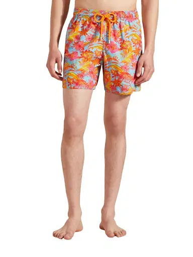 Vilebrequin Men's Tahiti Floral Swim Trunks - Santorini - Size Medium | Thumbnail 3 Vilebrequin Men's Tahiti Floral Swim Trunks - Santorini - Size Medium | Thumbnail 3
