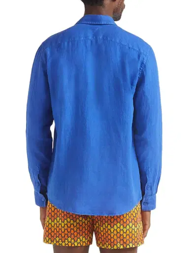 Vilebrequin Men's Long-Sleeve Linen Shirt | Thumbnail 5