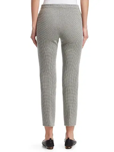 Akris punto Women's Franca Houndstooth Cropped Trousers - Black Cream | Thumbnail 5