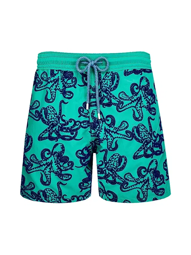Men's Flock Poulpes Swim Shorts - Emeraude - Size Medium Men's Flock Poulpes Swim Shorts - Emeraude - Size Medium