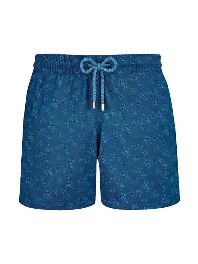 Men's Turtle Jacquard Swim Shorts - Calanque Men's Turtle Jacquard Swim Shorts - Calanque