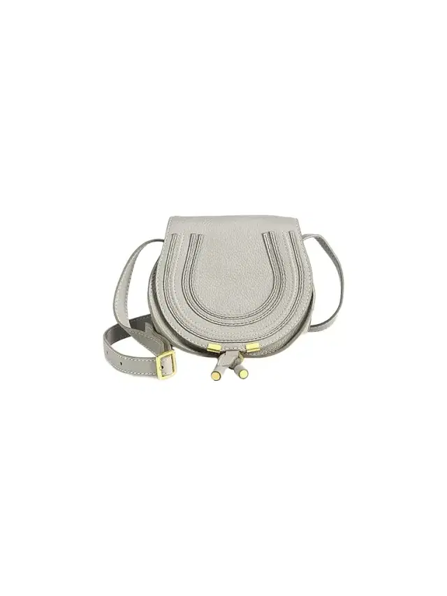 Chloé Women's  Marcie Leather Saddle Bag - Cashmere Grey