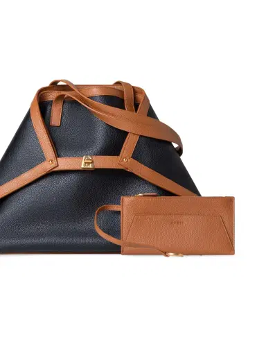 Akris Women's Ai Leather Shoulder Bag - Black Brown | Thumbnail 3