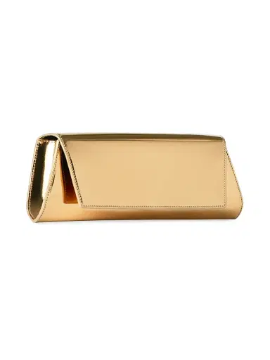 Akris Women's Small Anouk Metallic Leather Clutch | Thumbnail 2
