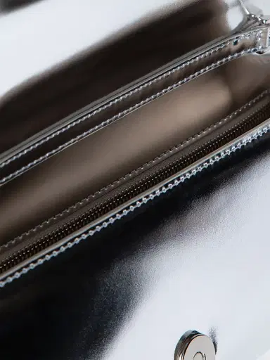 Akris Women's Small Anouk Metallic Leather Clutch | Thumbnail 10