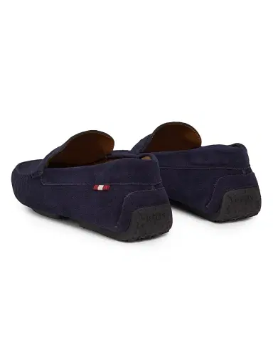 Bally Men's Palven Suede Penny Loafers - Navy | Thumbnail 3