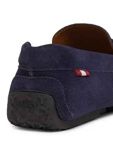 Bally Men's Palven Suede Penny Loafers - Navy | Thumbnail 5