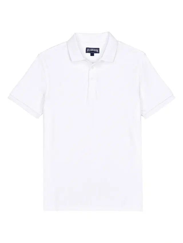 Men's Terry Polo Shirt - White - Size XXXL