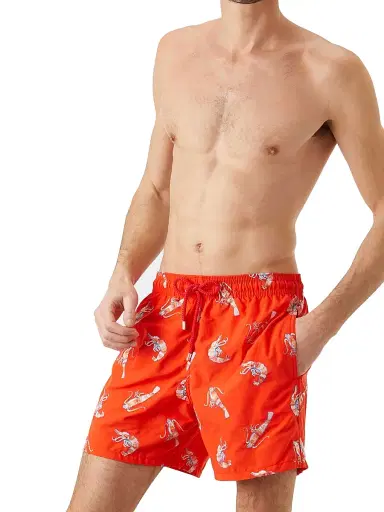 Vilebrequin Men's Crevet Crustacean-Embroidered Swim Trunks - Nefle | Thumbnail 2