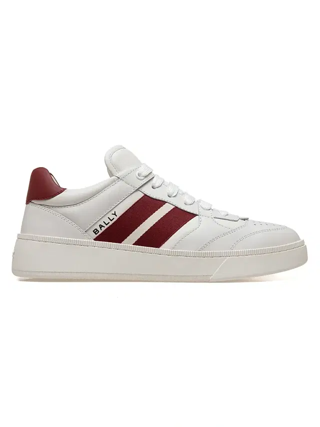 Men's Rebby Striped Leather Low-Top Sneakers - White  Red