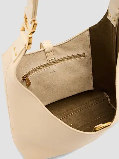 Chloé Women's  Marcie Leather Hobo Bag - Beige | Thumbnail 4