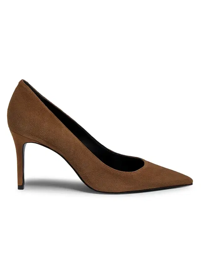 Women's Laura 76MM Suede Pumps - Dark Caramel