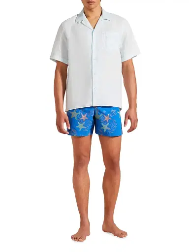 Vilebrequin Men's Linen Camp Shirt - Thalassa - Size XL | Thumbnail 2