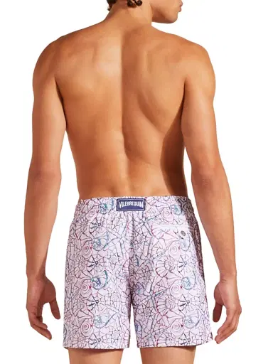 Vilebrequin Men's Noumea Sea Embroidered Swim Trunks - Blanc - Size XL | Thumbnail 5
