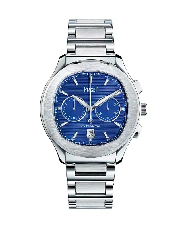 Polo  tainless teel Unisex Chronograph Bracelet Watchilver Blue