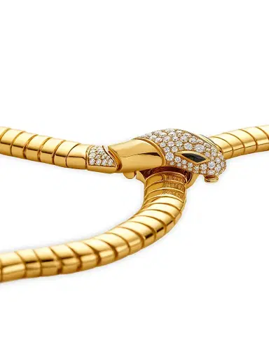 BVLGARI Women's Serpenti 18K Yellow Gold & 0.46 TCW Diamond Tubogas Necklace - Yellow Gold | Thumbnail 6