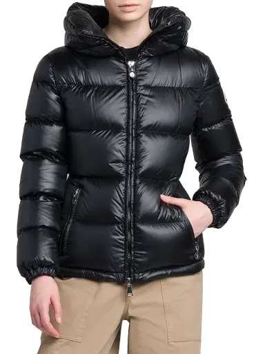 Moncler Women's Douro Fitted Short Down Jacket - Black | Thumbnail 2 Moncler Women's Douro Fitted Short Down Jacket - Black | Thumbnail 2