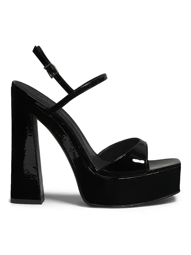 Schutz Women's Arlene 152MM Patent Leather Platform Sandals - Black