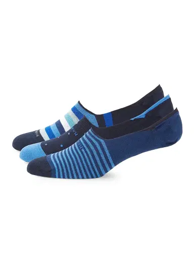 Marcoliani Men's 3-Pack Invisible Touch Striped Anklet Socks | Thumbnail 1 Marcoliani Men's 3-Pack Invisible Touch Striped Anklet Socks | Thumbnail 1