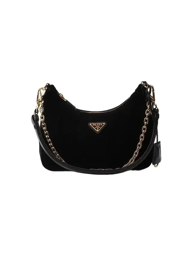 Prada Women's Re-Edition Velvet Mini Bag - Black