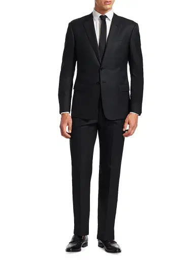 Giorgio Armani Men's Wool Suit - Black - Size 48 | Thumbnail 3 Giorgio Armani Men's Wool Suit - Black - Size 48 | Thumbnail 3