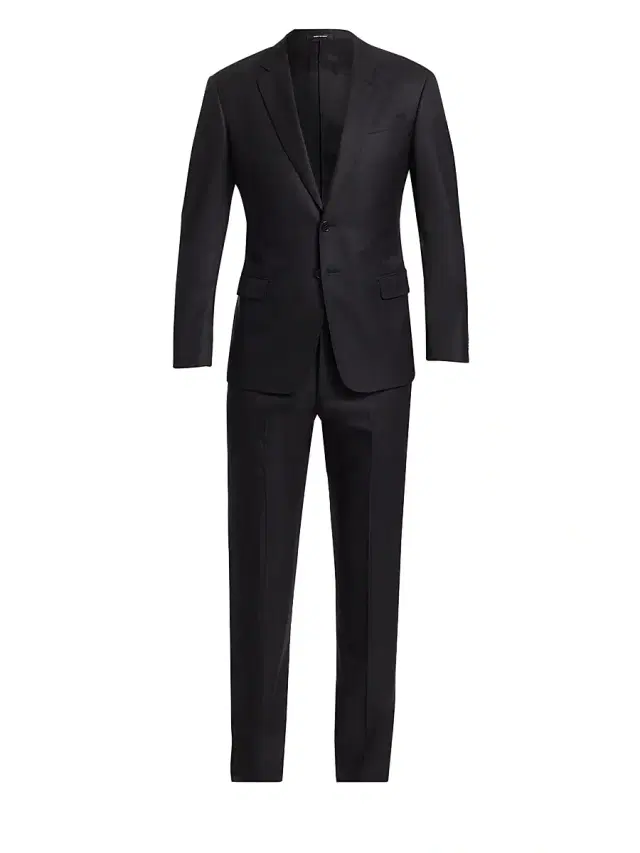 Men's Wool Suit - Black
