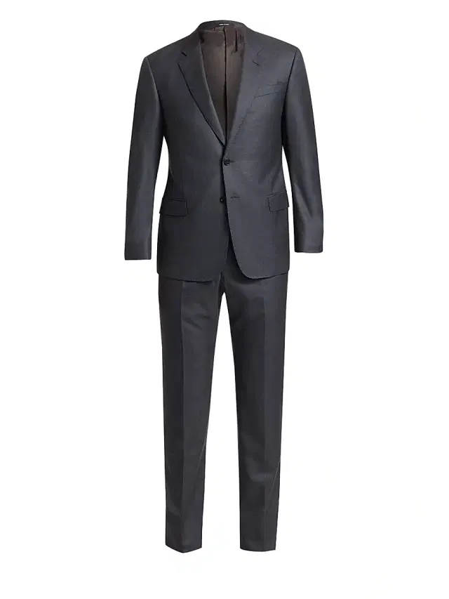 Men's Wool Suit - Solid Dark