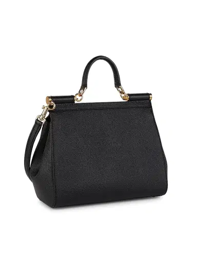 Dolce & Gabbana Women's Sicily Leather Top Handle Bag - Black | Thumbnail 5