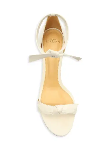 Alexandre Birman Women's Clarita Leather Ankle-Strap Sandals - White - Size 12 | Thumbnail 5 Alexandre Birman Women's Clarita Leather Ankle-Strap Sandals - White - Size 12 | Thumbnail 5