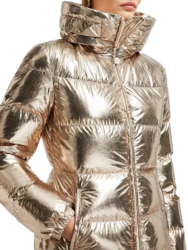 Moncler Women's Douros Short Down Jacket - Metallic Beige | Thumbnail 5 Moncler Women's Douros Short Down Jacket - Metallic Beige | Thumbnail 5