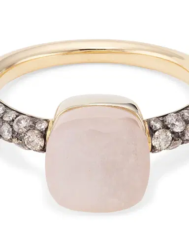 Pomellato Women's Nudo Petit Two-Tone 18K Gold, Moonstone & Diamond Ring - Rose Gold | Thumbnail 4 Pomellato Women's Nudo Petit Two-Tone 18K Gold, Moonstone & Diamond Ring - Rose Gold | Thumbnail 4