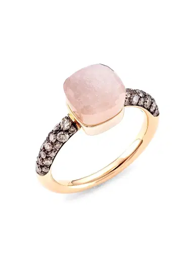 Pomellato Women's Nudo Petit Two-Tone 18K Gold, Moonstone & Diamond Ring - Rose Gold | Thumbnail 1 Pomellato Women's Nudo Petit Two-Tone 18K Gold, Moonstone & Diamond Ring - Rose Gold | Thumbnail 1