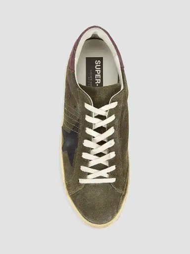 Golden Goose Men's Super-Star Suede Sneakers - Green Black Bordeaux - Size 7 | Thumbnail 5