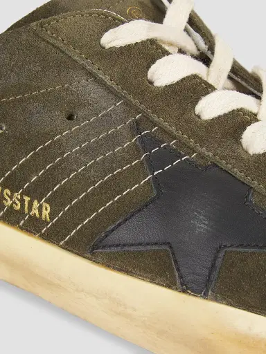 Golden Goose Men's Super-Star Suede Sneakers - Green Black Bordeaux - Size 7 | Thumbnail 6