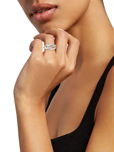 Pomellato Women's Catene 18K White Gold & Diamond Ring - White Gold | Thumbnail 2 Pomellato Women's Catene 18K White Gold & Diamond Ring - White Gold | Thumbnail 2